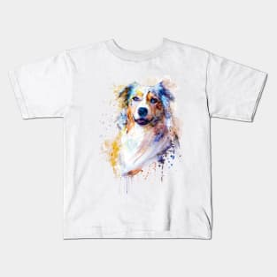 Australian Shepherd Portrait Kids T-Shirt